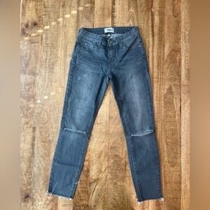 PAIGE Women's Verdugo Ankle Barre Grey Destructed Jeans Size 26